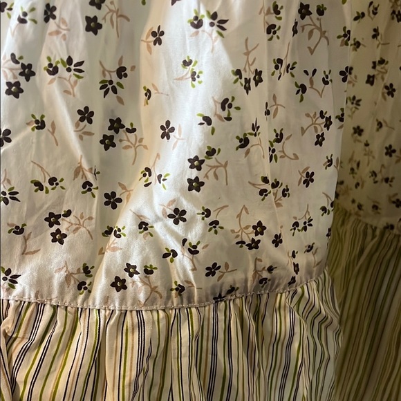 Floral and Striped Maxi Dress - Picture 2 of 5